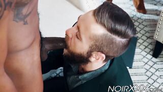 Tattooed black stud Marquee DAngelo fucks his white lover