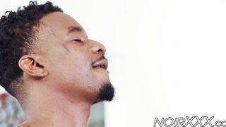 Tattooed black stud Marquee DAngelo fucks his white lover