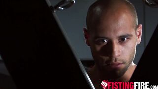 Gorgeous man Tony Buff blows his hot cum juices at the back of his captive