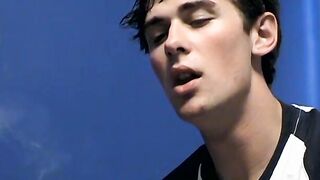 Gorgeous Shane Allen fires his cig before getting a deep ass penetration by handsome