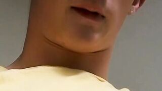 Hottie Braden Spence smokes reds while jerking and end it with a massive load of cum