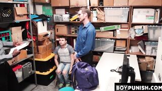 BoyPunish.com - Twink thief's double penetration punishment: raw fucked and stuffed b