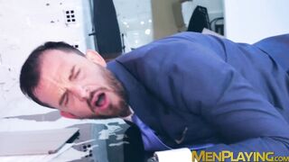Cock addicted stallion Damon Heart gets a rough throatfuck