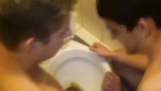 Three young men fuck each other raw and hard while watched