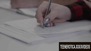 Long Butt Teenagers Bella Mur Seduces Lucky Tutor With Her