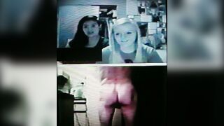 2 girls shocked surprise my strip show's live (+ sound )
