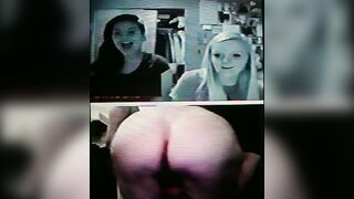 2 girls shocked surprise my strip show's live (+ sound )