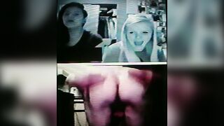 2 girls shocked surprise my strip show's live (+ sound )