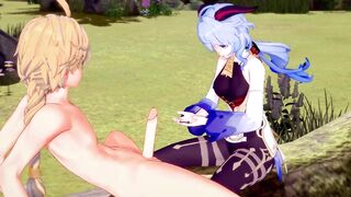 Genshin Impact - Sex with Ganyu inside the Forest (Real