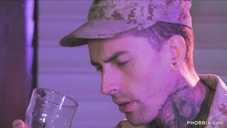 Military hormones go bi sexual with a chick around