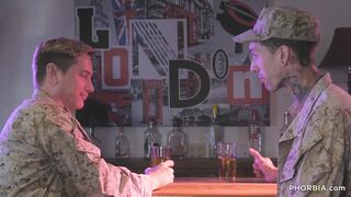 Military hormones go bi sexual with a chick around