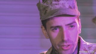 Military hormones go bi sexual with a chick around