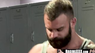 RagingXXX.com - Muscular daddies' threesome with fucking and rimming