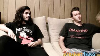 Uncut Devin Reynolds showed off his dick with his buddy in this cum splashing session