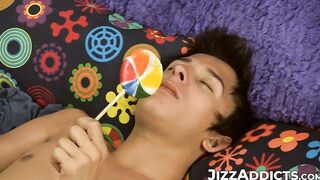 Lucky boy Daniel Claymoore takes a cum in his mouth from his handsome friend