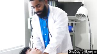Patient Romeo Rivers gets a protein shot from doctor Shadow to solve his anal lump pr