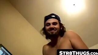 Str8Thugs.com - Hunky and horny straight thug stroking his juicy man tool in solo ses