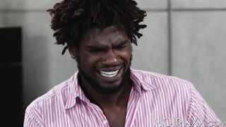 Black dudes Adrian Hart and Devin Trez fuck one another with full of action