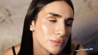 Goddess Latina Trap Loves Sucking Her Dildo Toy