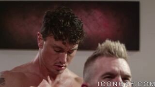 Athletic gays Nick Fitt and Cade Maddox passionately fucking