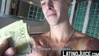 LatinoJuice.com - Inked guy Tattoo Boy wanks his cock intensely after a short photosh