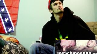 JoeSchmoeXXX.com - Karma jerks off his cock till it explodes in a massive cum load