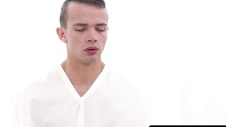 BoyMissionary.com - Handsome Mormon elder asserts his holy claim on a pretty twink's