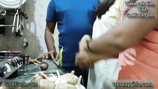 Indian Wife Ke Samne Sister Ko Choda Husband Ne kitchen Me