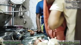 Indian Wife Ke Samne Sister Ko Choda Husband Ne kitchen Me