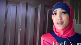 Tall Muslim girl Chloe Amour sucks my dick so well while I record her in POV