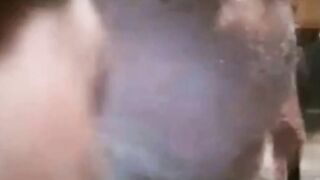 Fat Daddy Strips and Strokes on Webcam