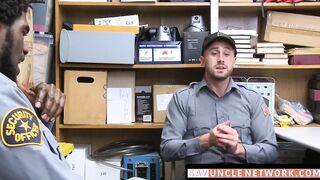 SayUncleNetwork.com - Security officer disciplined and barebacked by his black boss