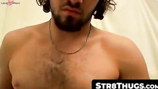 Str8Thugs.com - Hot looking straight dude jerking it off for the camera in solo sessi