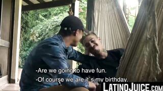 LatinoJuice.com - I skillfuly used my wet tongue to lick and swallow Daves thick long