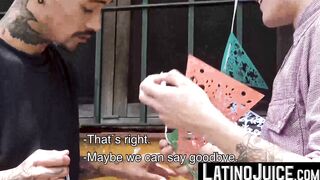 LatinoJuice.com - I skillfuly used my wet tongue to lick and swallow Daves thick long