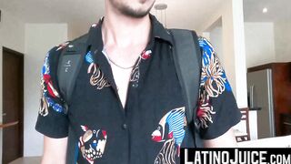 LatinoJuice.com - Inked Latino jock Sahid rides on top of gay Mateo huge cock