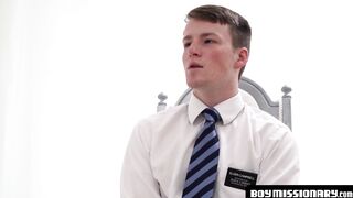 BoyMissionary.com - Young Mormon's devout masturbation while being sanctified with an