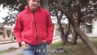 Three horny amateur twinks have a kinky threesome sex