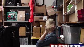ShopliftersPunished.com - Blonde shoplifter Emma Hixx drilled deep and cum drenched b