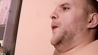 Old and young masturbation and blowing leads to facial cum
