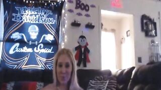 Blonde Cam Girl Squirts with Dildo and Fingers