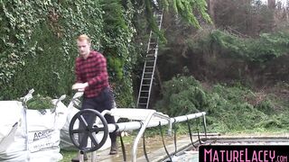 MatureLacey.com - Lacey Starr's group sex with a young stud and friends