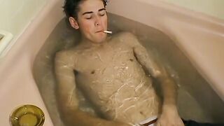 Smokin and strokin in the bath tub by Beautiful Shane Allen