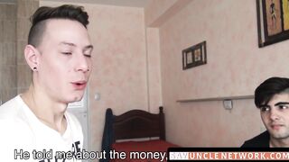 SayUncleNetwork.com - Cute straight Latino takes a huge raw member for quick cash
