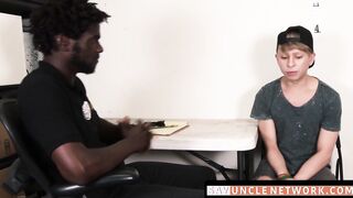 SayUncleNetwork.com - Twink suspect takes big black cock and raw fuck from guard