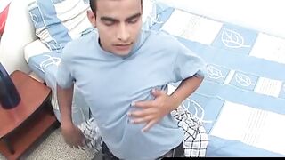 OTBXXX.com - Hernan enjoys stroking his rock hard dick until he bursts with warm cum