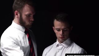 BoyMissionary.com - Mormon elder watches over a young follower as he receives a divin