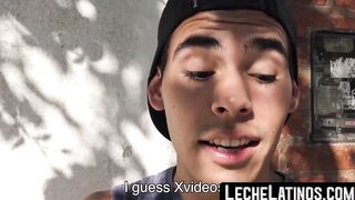 LecheLatinos.com - Latino's wild pickup sex ends with a raw fuck and a jizz-covered f