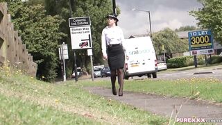Erotic cop sucking off the bad dude's nuts