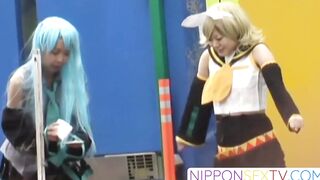 NipponSexTV.com - Juicy 18yo Japanese legs arouse public voyeur
